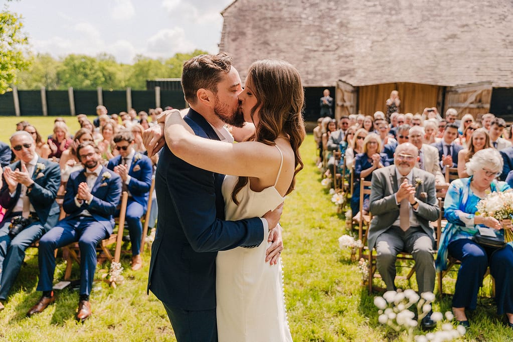 outside ceremony at Gildings Barns