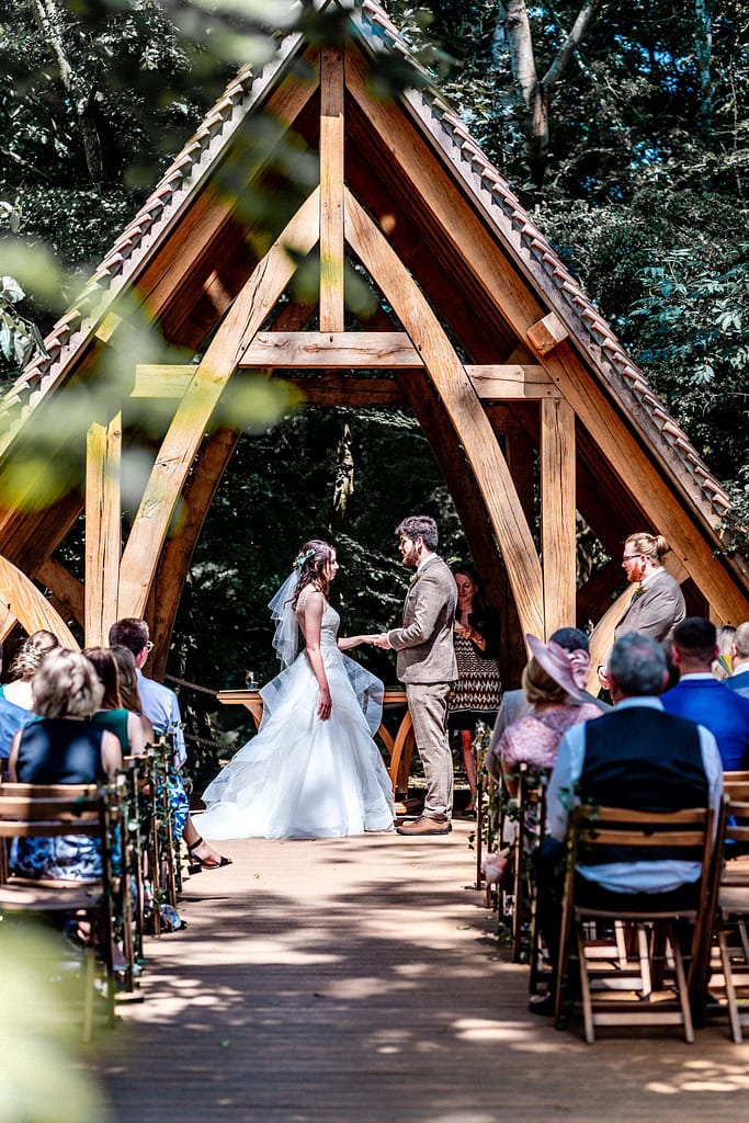 outdoor ceremony at Rivervale barn weddings