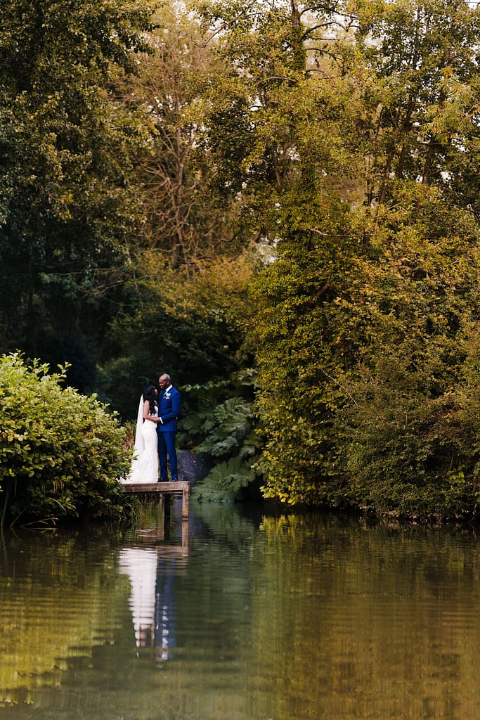 wedding couple portrait at Coltsford Mill
