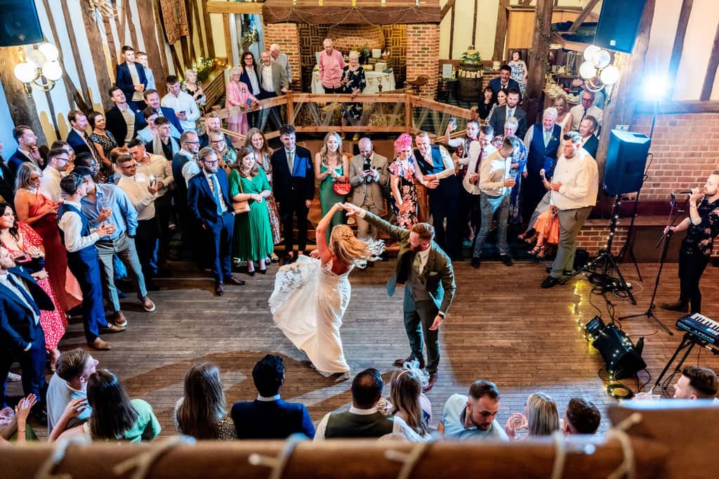 first dance at Hillfields Farm Wedding Venue